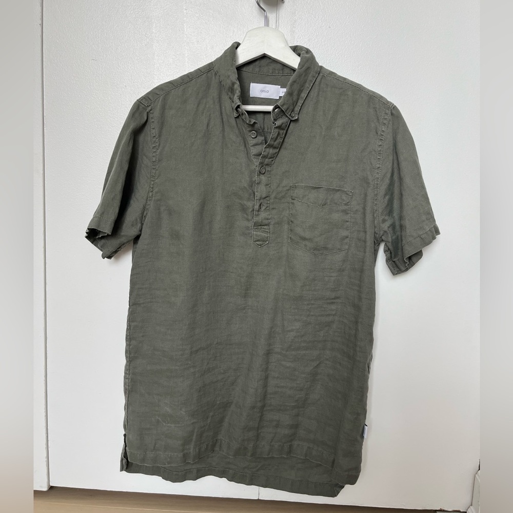 Onia Men’s Linen Polo Shirt